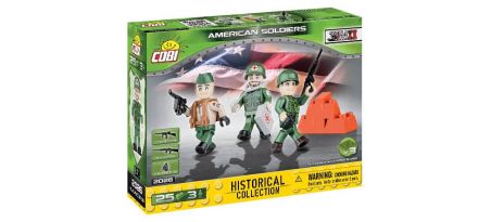 Soldats Américains - 3 figurines avec accessoires