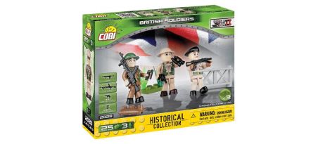 Soldats Britanniques - 3 figurines avec accessoires