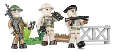 Soldats Britanniques - 3 figurines avec accessoires