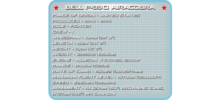 Chasseur BELL P-39Q AIRACOBRA