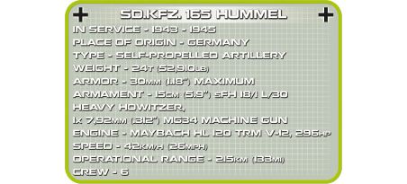 Canon autoporté allemand SD.KFZ.165. HUMMEL