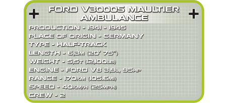 Half-track médical allemand FORD V3000S MAULTIER