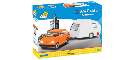 Voiture FIAT 126P + Caravane