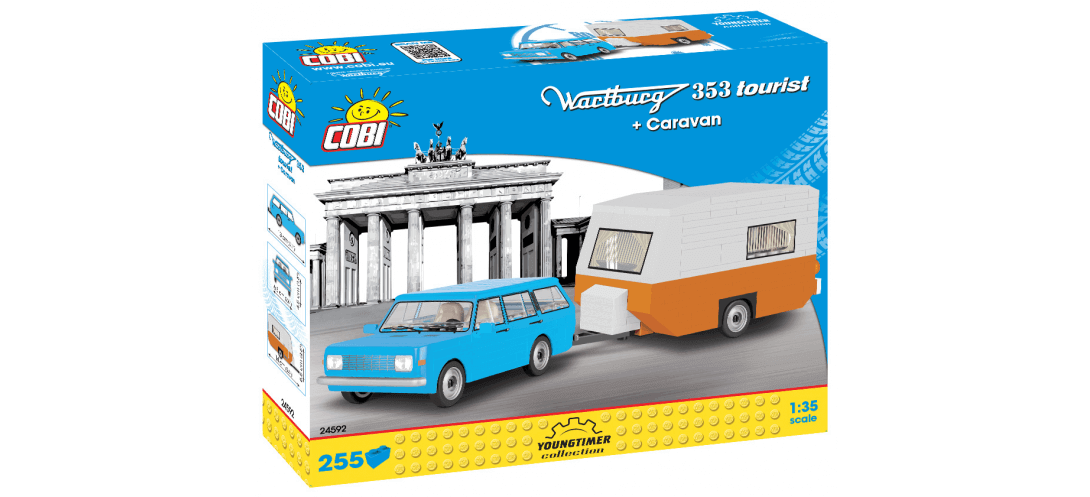 Voiture WARTBURG 353 TOURIST + Caravane