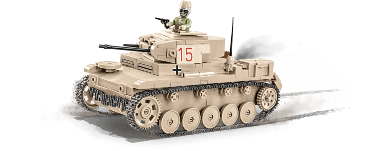 Char léger allemand SD.Kfz. 121 Panzer II Ausf. F Afrika Korps - COBI-2527