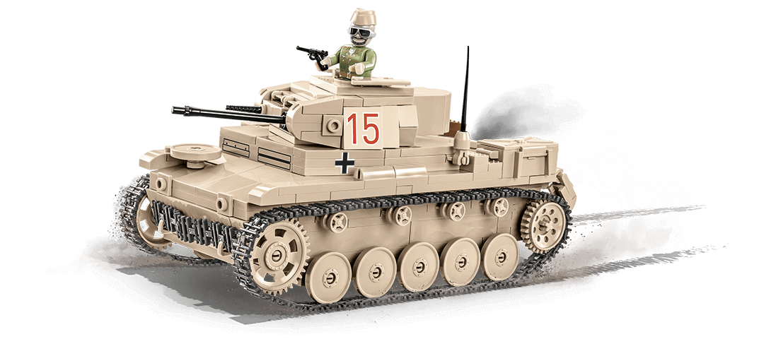 Char léger allemand SD.Kfz. 121 Panzer II Ausf. F Afrika Korps - COBI-2527