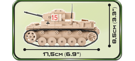 Char léger allemand SD.Kfz. 121 Panzer II Ausf. F Afrika Korps - COBI-2527