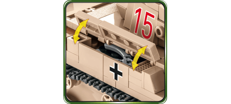 Char léger allemand SD.Kfz. 121 Panzer II Ausf. F Afrika Korps - COBI-2527