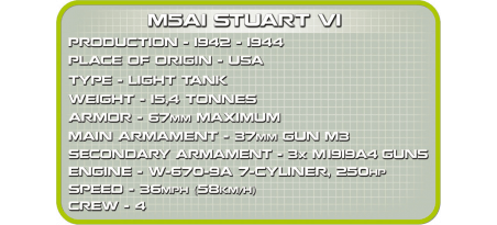 Char léger américain M5A1 STUART VI - COBI-2478