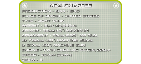 Char léger américain M24 CHAFFEE - COBI-2457
