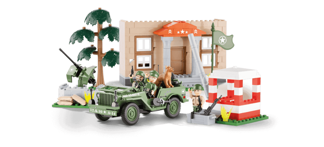 Jeep Willys MB avec check-point - COBI-24302