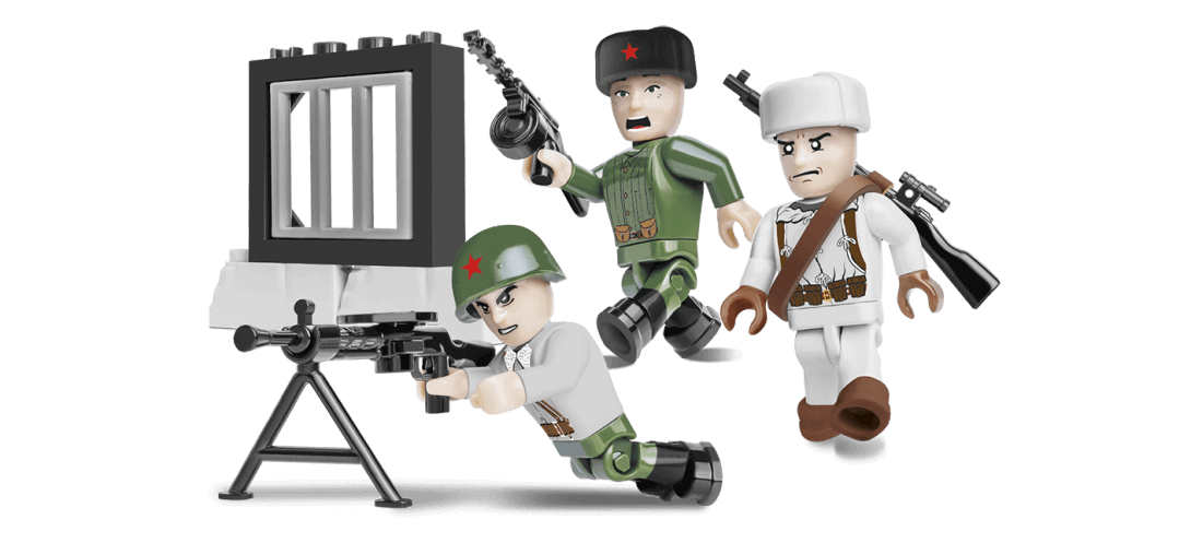 Soldats de l'armée rouge - Hiver - 3 figurines avec accessoires - COBI-2032