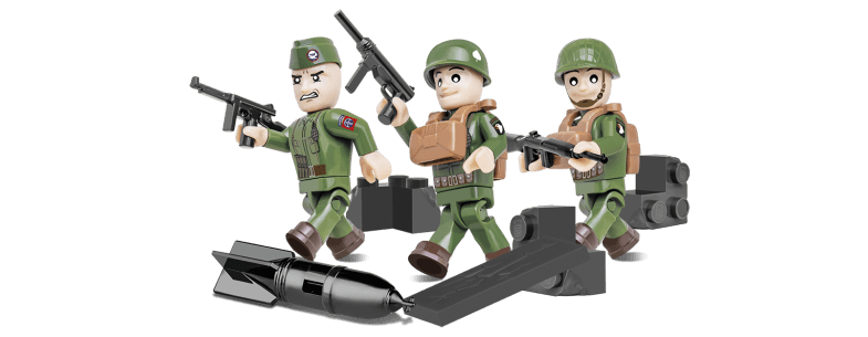 Parachutistes américains - 3 figurines avec accessoires - COBI-2033