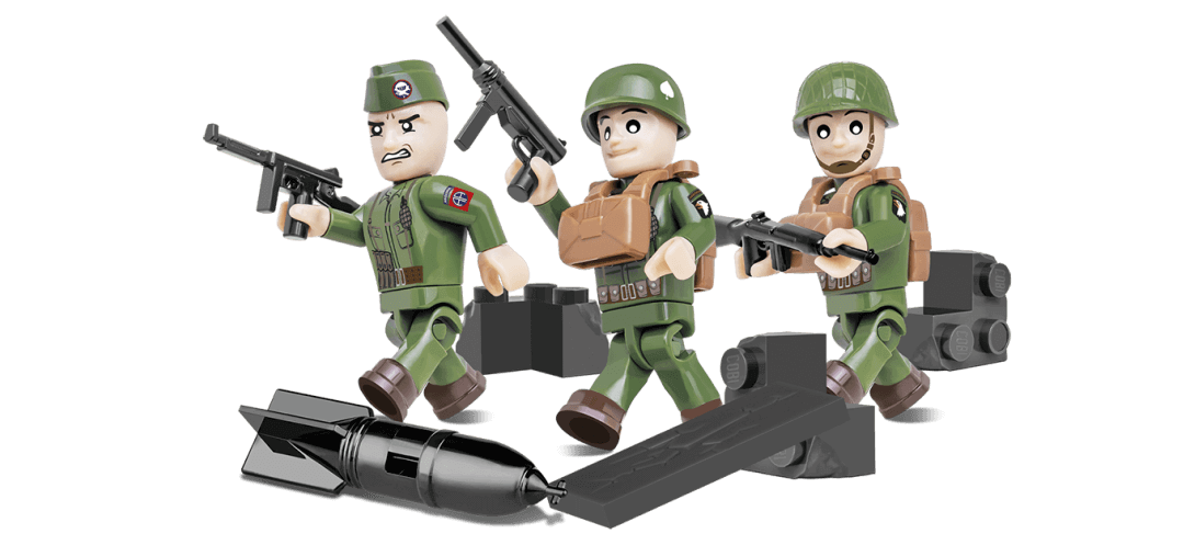 Parachutistes américains - 3 figurines avec accessoires - COBI-2033
