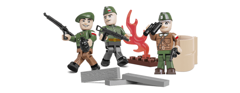 Insurgés de Varsovie - 3 figurines avec accessoires - COBI-2035
