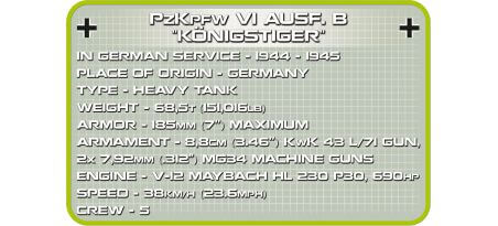 Char allemand Pzf VI Tigre Ausf.b "Konigstiger"