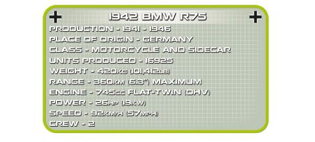 Moto BMW R75 SIDECAR 1942 - COBI-2149