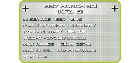 Voiture allemande Horch 901 Kfz.15 1937 - COBI-2405