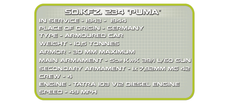 Char allemand SD.KFZ. 234 PUMA - COBI-2446