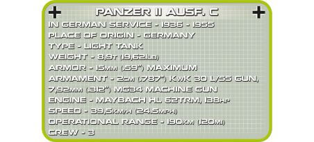 Char allemand Panzer II Ausf. C - COBI-2459