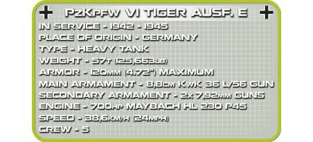 Char allemand PzKpfw VI Tiger Ausf. E - COBI-2487