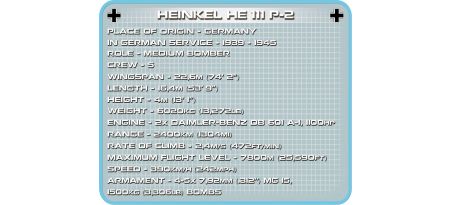 Bombardier allemand Heinkel He 111 P-2 - COBI-5717