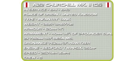 Char anglais A22 CHURCHILL MK.II (CS) 1:48 - COBI-2709