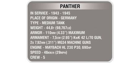 Panther Warsaw Uprising World of Tanks - COBI-3030