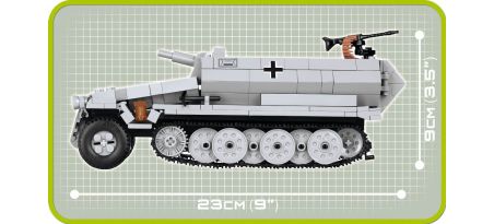 Transport de troupes blindé allemand SD.KFZ. 251/9 AUSF. C STUMMEL - COBI-2472A