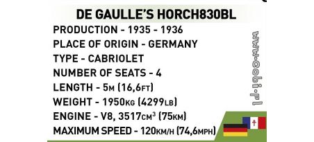 De Gaulle's Horch830BL - Limited Edition - COBI-2260