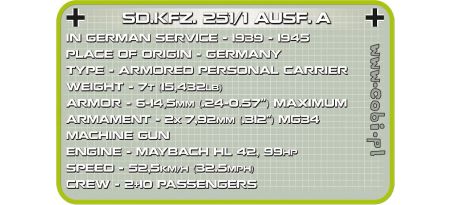 Sd.Kfz. 251/1 Ausf. A - Limited Edition - COBI-2551
