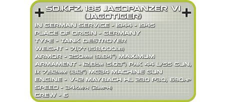 Chasseur de chars  allemand JAGDPANZER VI JAGDTIGER