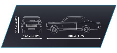 Opel Rekord C - Schwarze Witwe 1:12 - COBI-24333