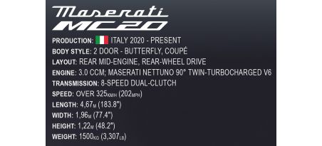 Maserati MC20 1:12 Executive Edition - COBI-24334