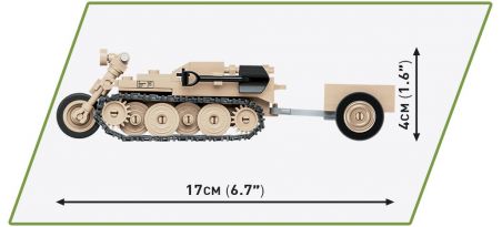 Véhicule allemand Sd.Kfz.2 Kettenkrad Afrika Korps - COBI-2401