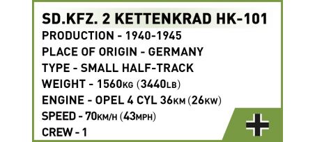 Véhicule allemand Sd.Kfz.2 Kettenkrad Afrika Korps - COBI-2401