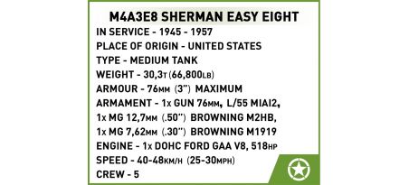 Char US M4A3E8 Sherman Easy Eight - COBI-2533