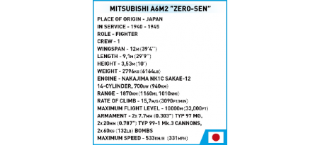 MITSUBISHI A6M2 	ZERO-SEN	 - COBI-5729