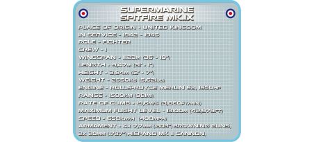 Chasseur britannique SUPERMARINE SPITFIRE MK. IX
