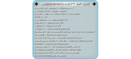 Chasseur lourd allemand MESSERSCHMITT BF 110C