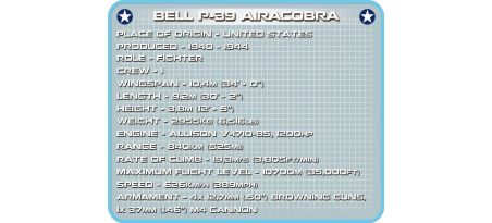 Chasseur US BELL P-39 AIRACOBRA