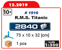 R.M.S Titanic échelle 1:300 2840 PCS